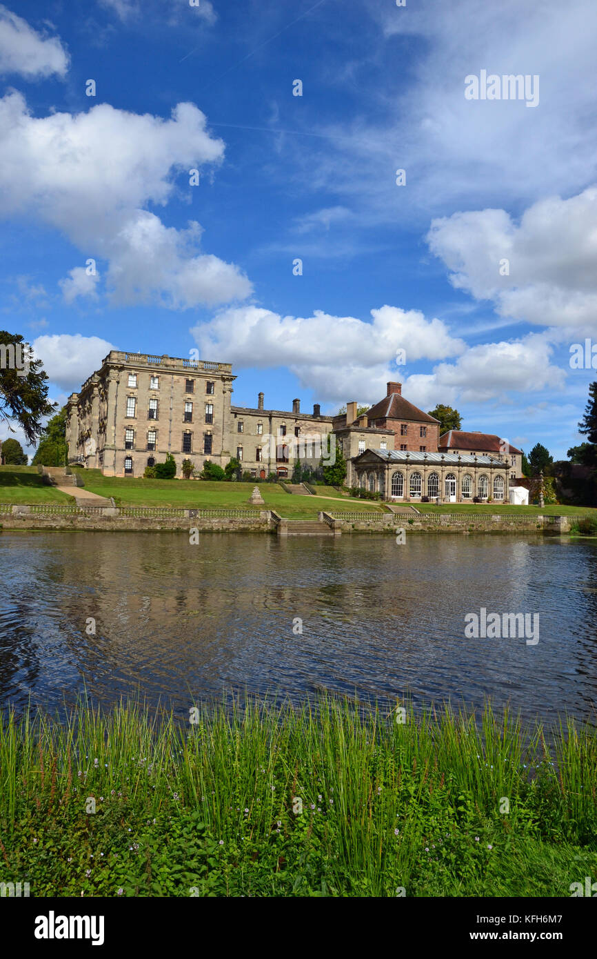 View of Stoneleigh Abbey across the river, Stoneleigh, Warwickshire, UK