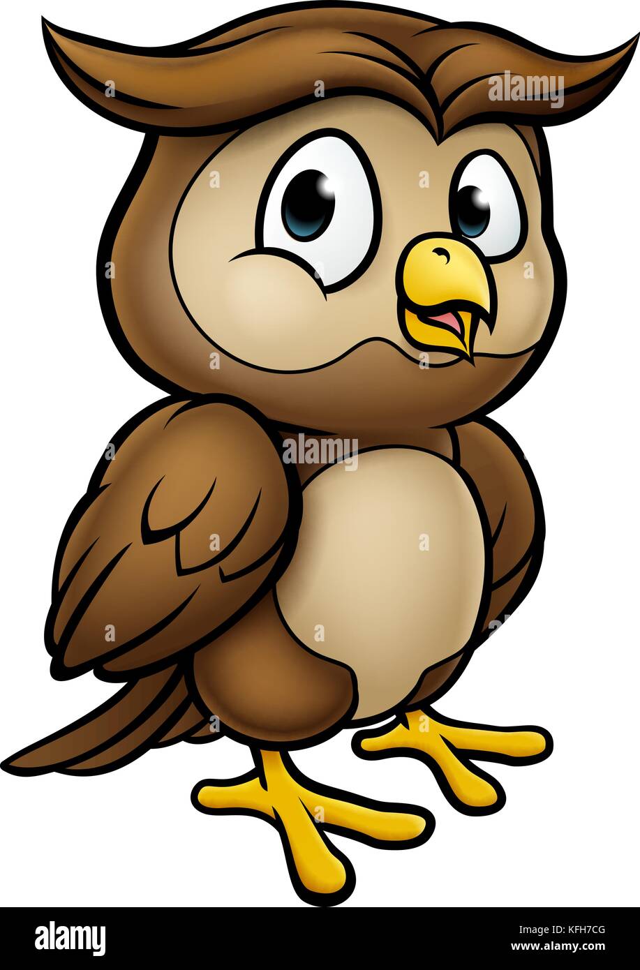 Cartoon Owl Character Stock Vector