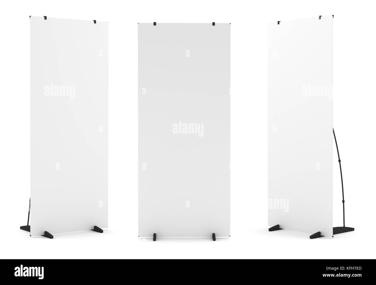 Blank Roll up Banner Display Isolated On White Stock Photo Alamy