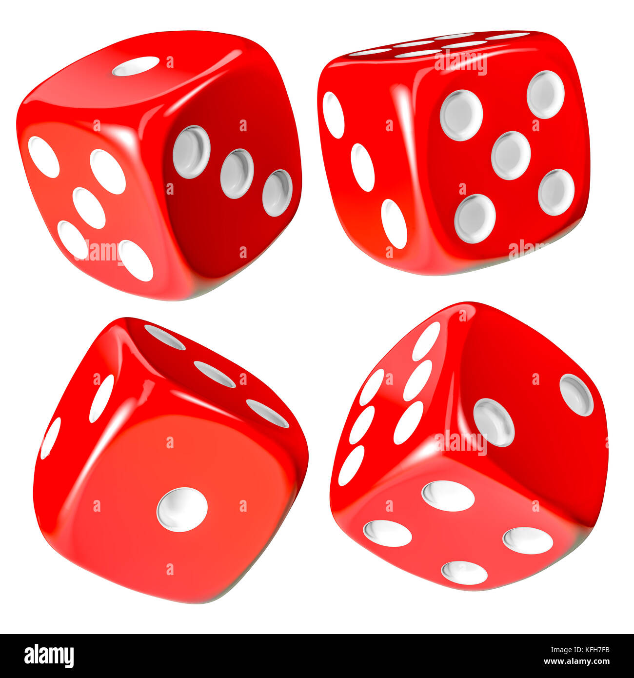 Red Dice Set, Isolated Stock Photo Alamy
