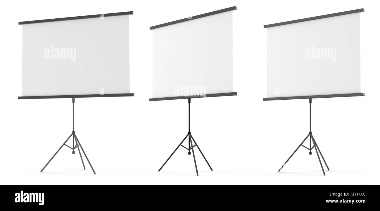 Set of blank presentation screens Stock Photo