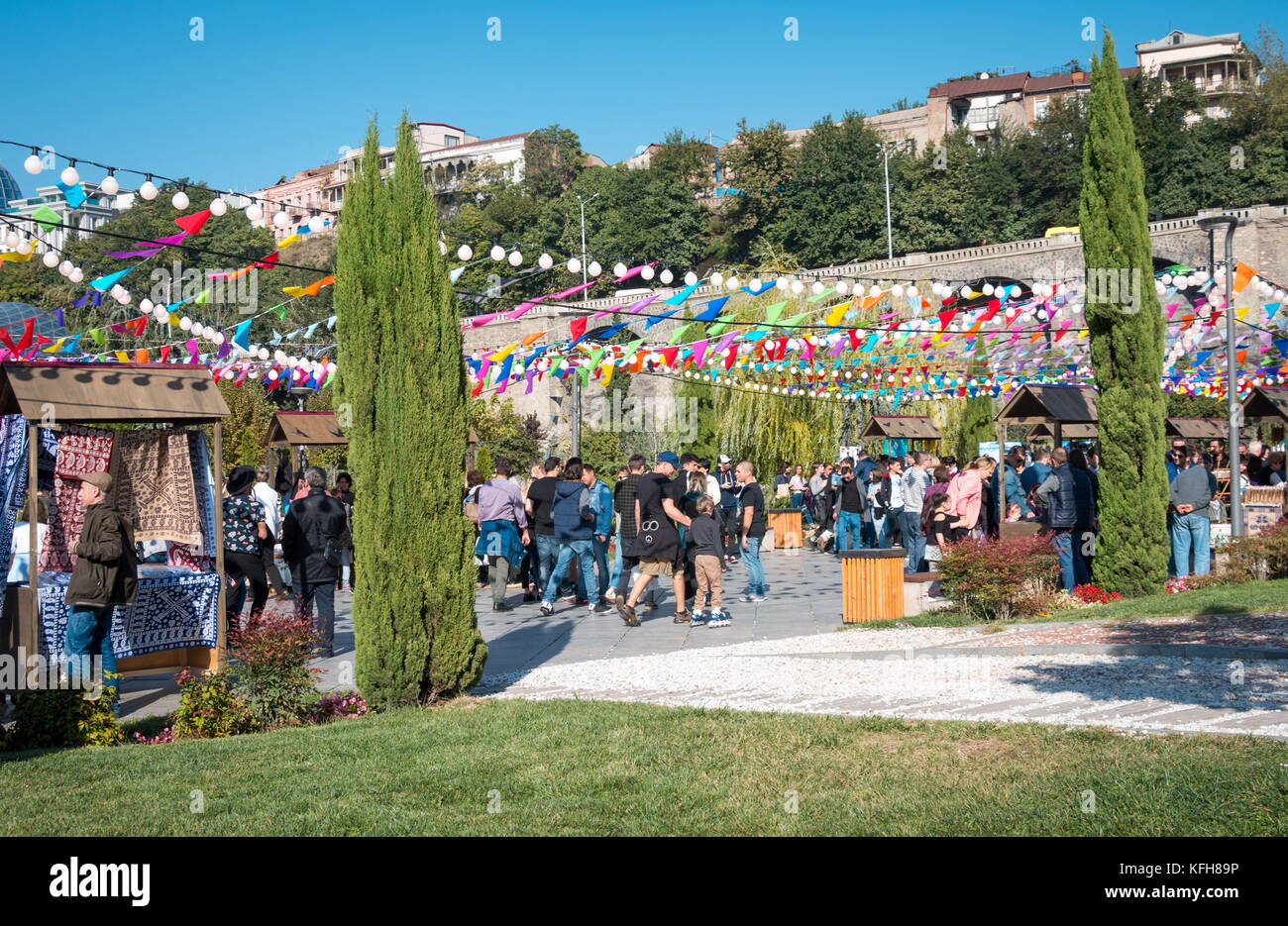 TBILISI, OCTOBER 07,2017 People during the Tbilisoba