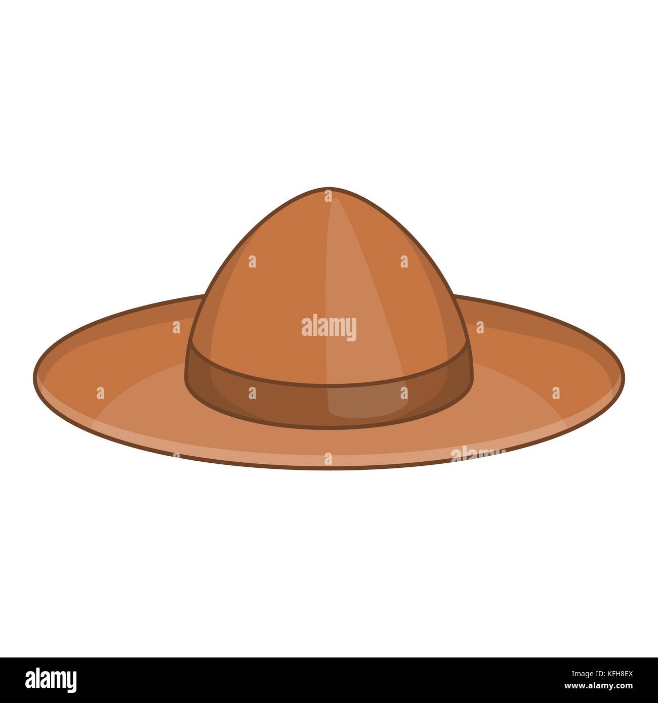 Farmer hat icon, cartoon style Stock Vector Art & Illustration, Vector