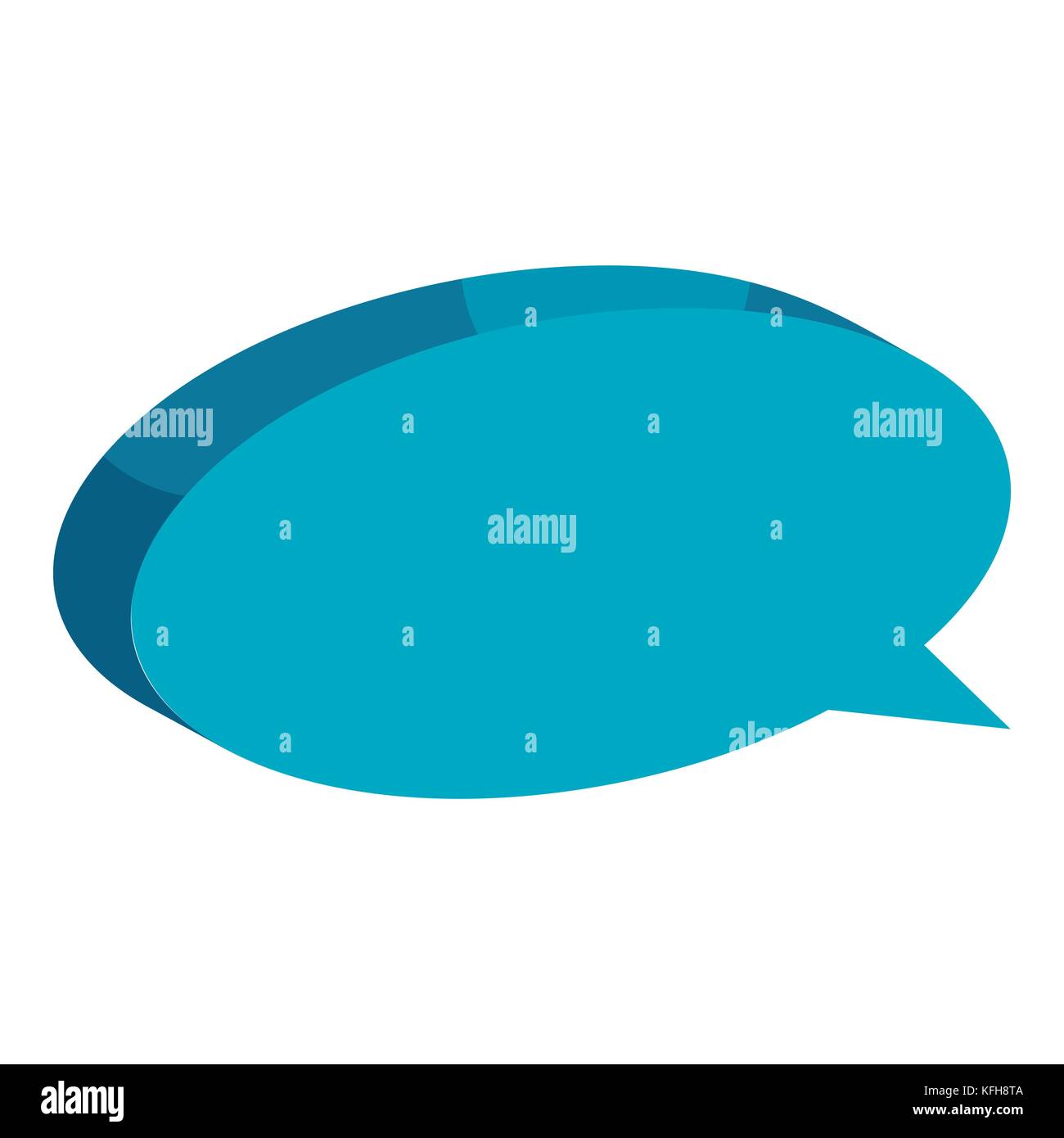 Blue speech bubble icon, cartoon style Stock Vector Image & Art - Alamy
