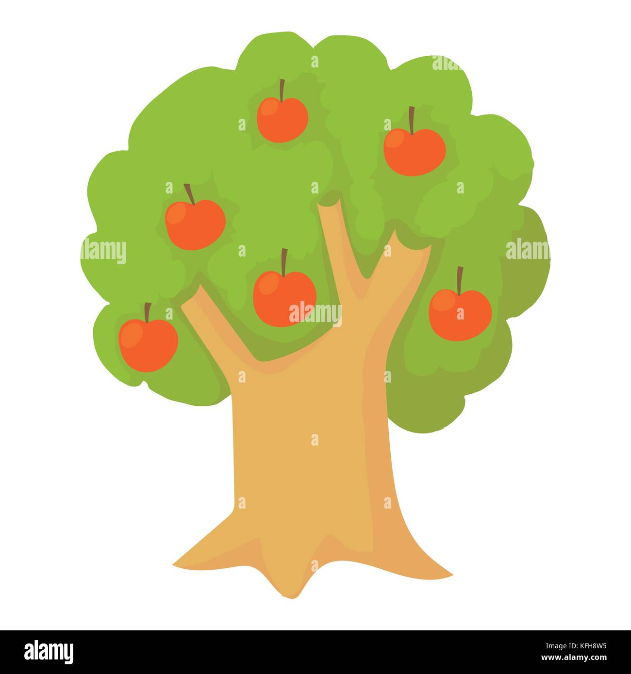 Apple tree icon, cartoon style Stock Vector Image & Art - Alamy