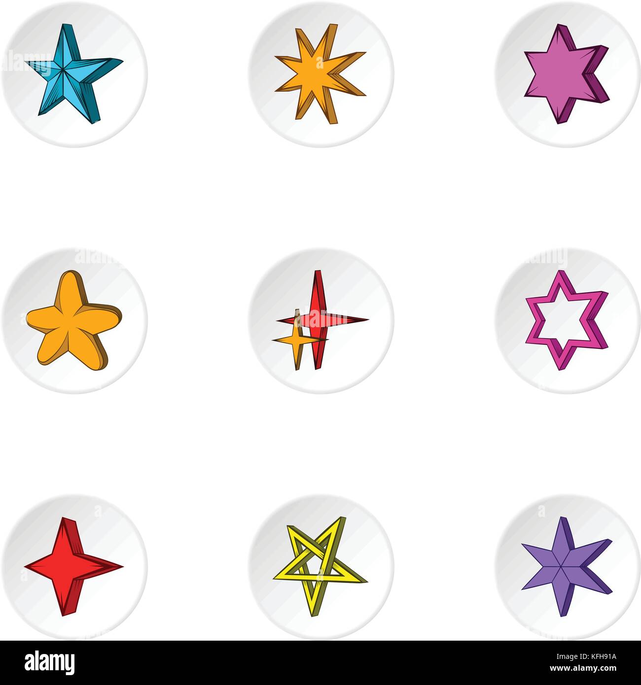 Types of stars icons set, cartoon style Stock Vector Image & Art - Alamy