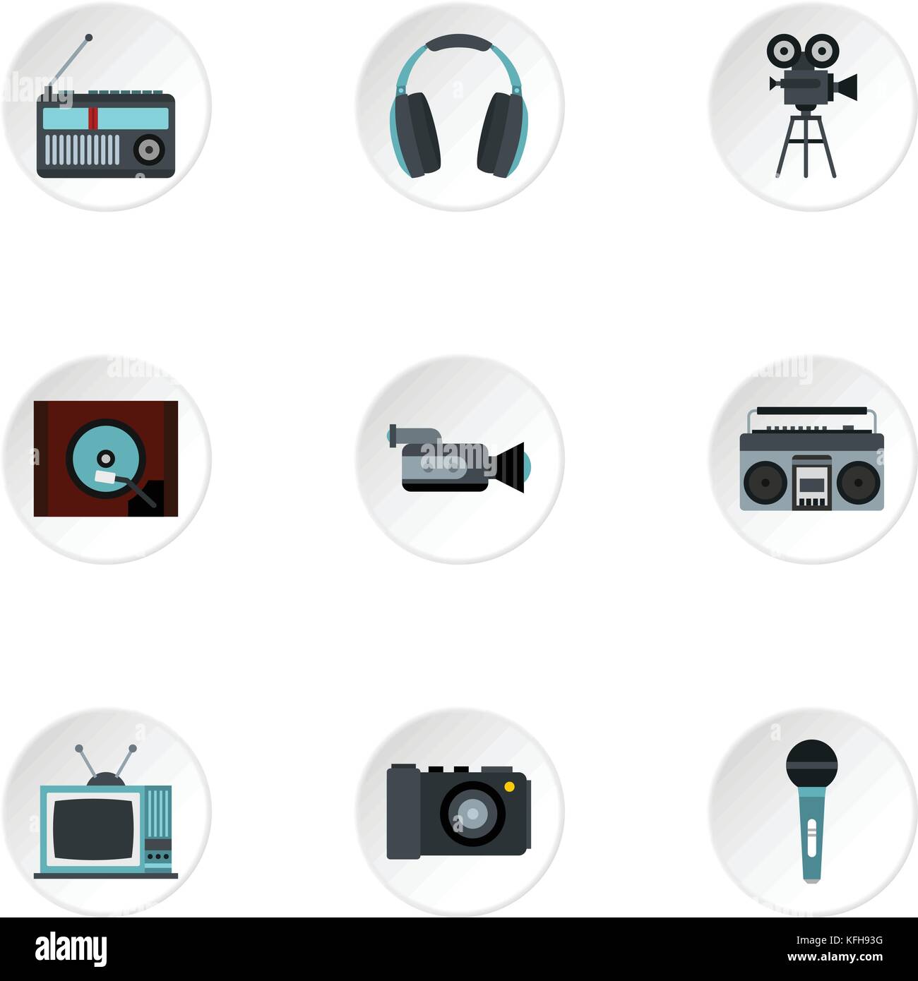 Electronic devices icons set, flat style Stock Vector Image & Art - Alamy