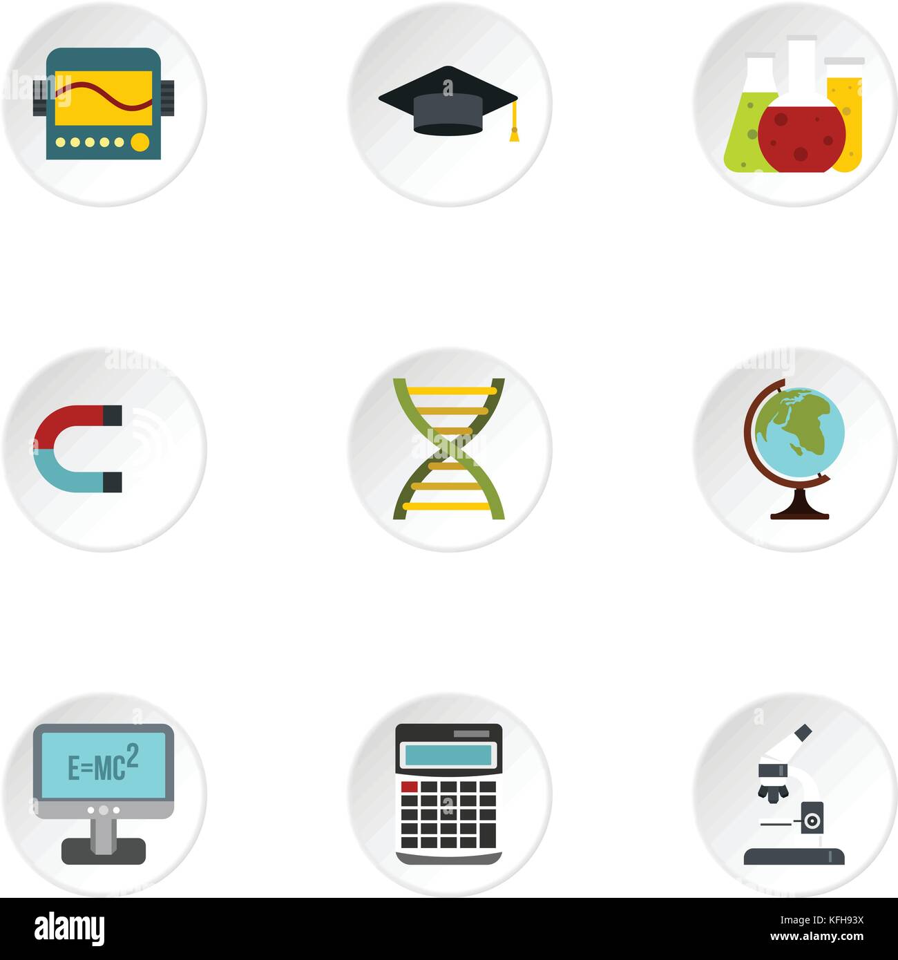 Scientific research icons set, flat style Stock Vector Image & Art - Alamy