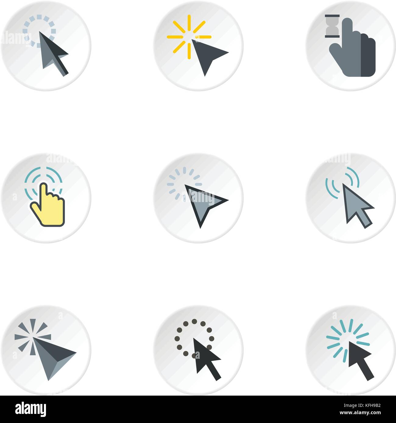 Arrow icons set, flat style Stock Vector Image & Art - Alamy