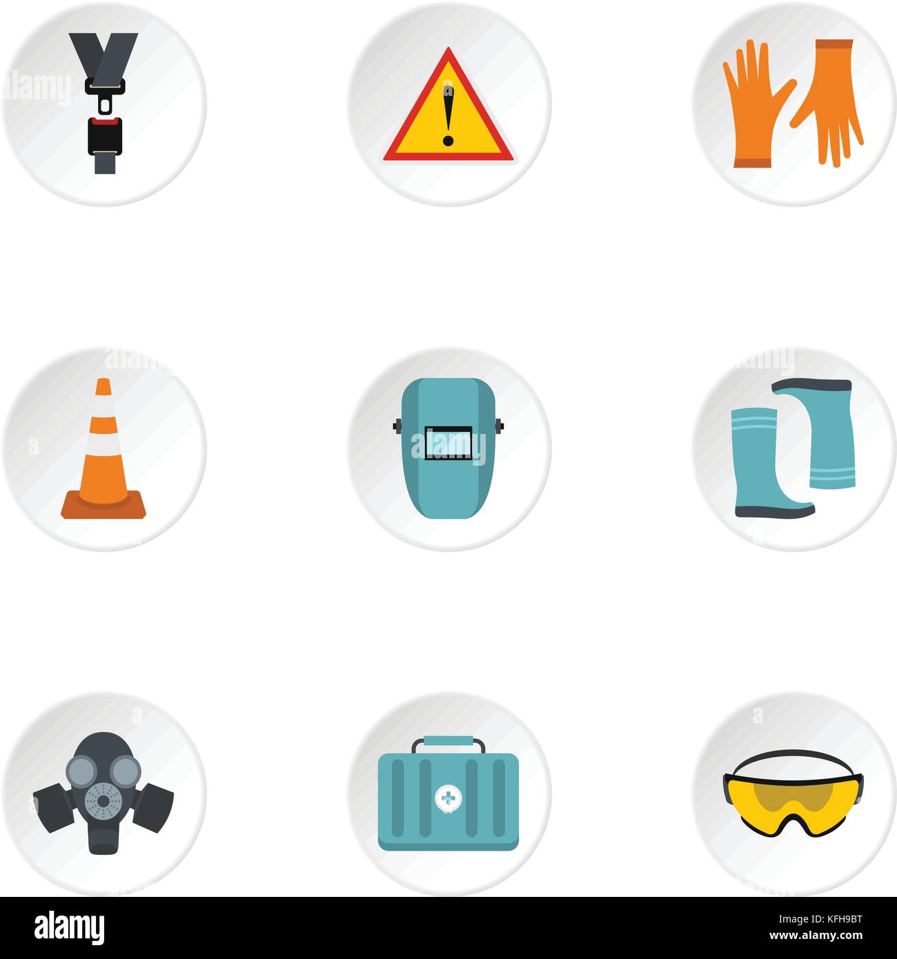 Construction icons set, flat style Stock Vector Image & Art - Alamy