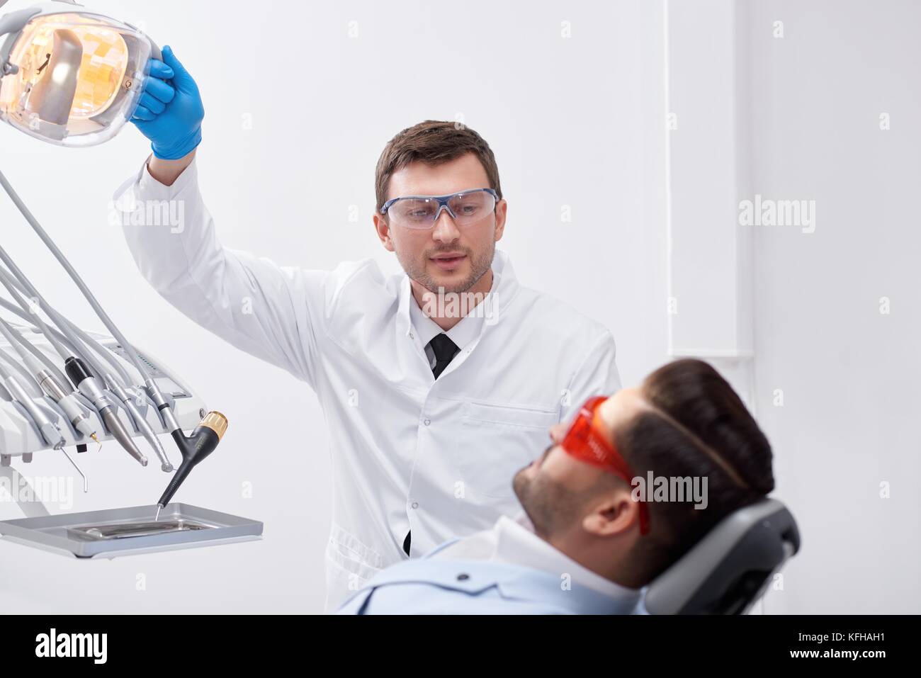 Professional dentist at his clinic Stock Photo Alamy