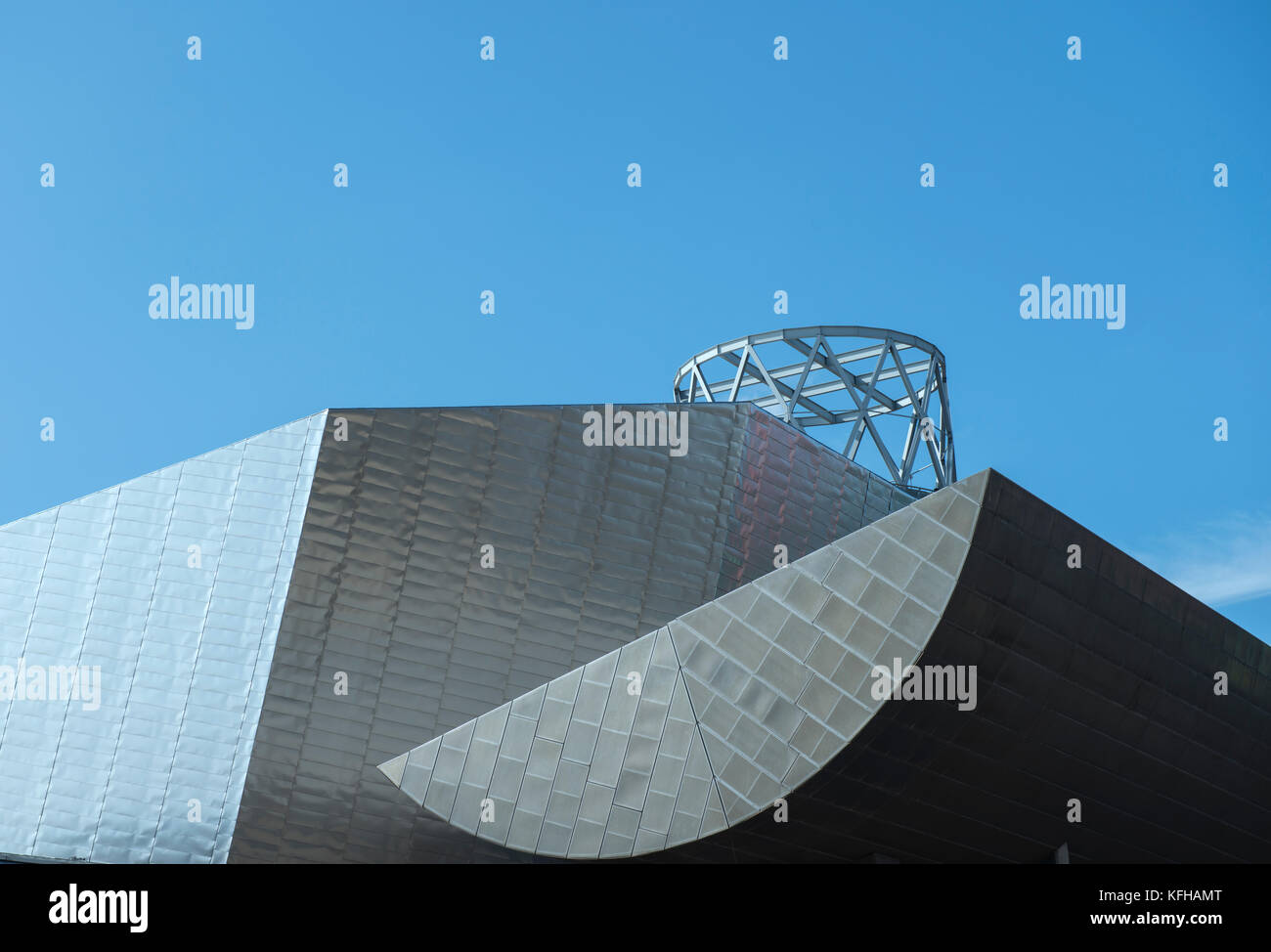 Architectural detail of the the Lowry Theatre at Salford Quays in Manchester, England Stock Photo