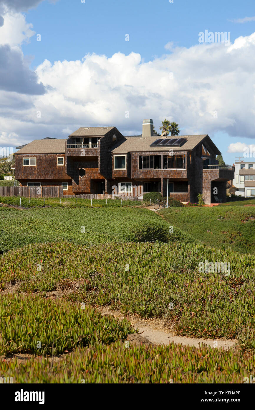 A home near West Cliff Drive, Santa Cruz, California, United States Stock Photo