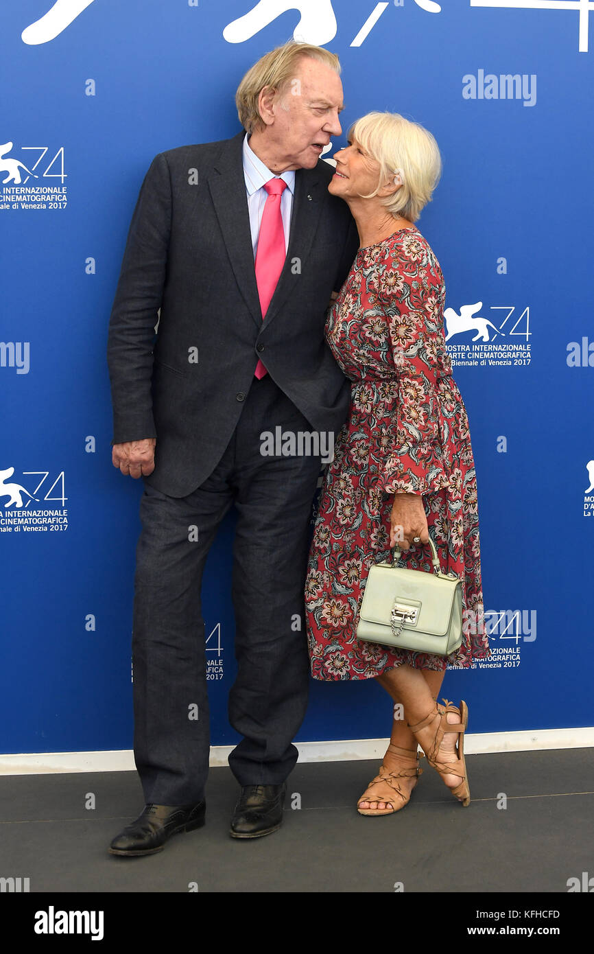 Donald Sutherland and Helen Mirren attend the photocall for The Leisure
