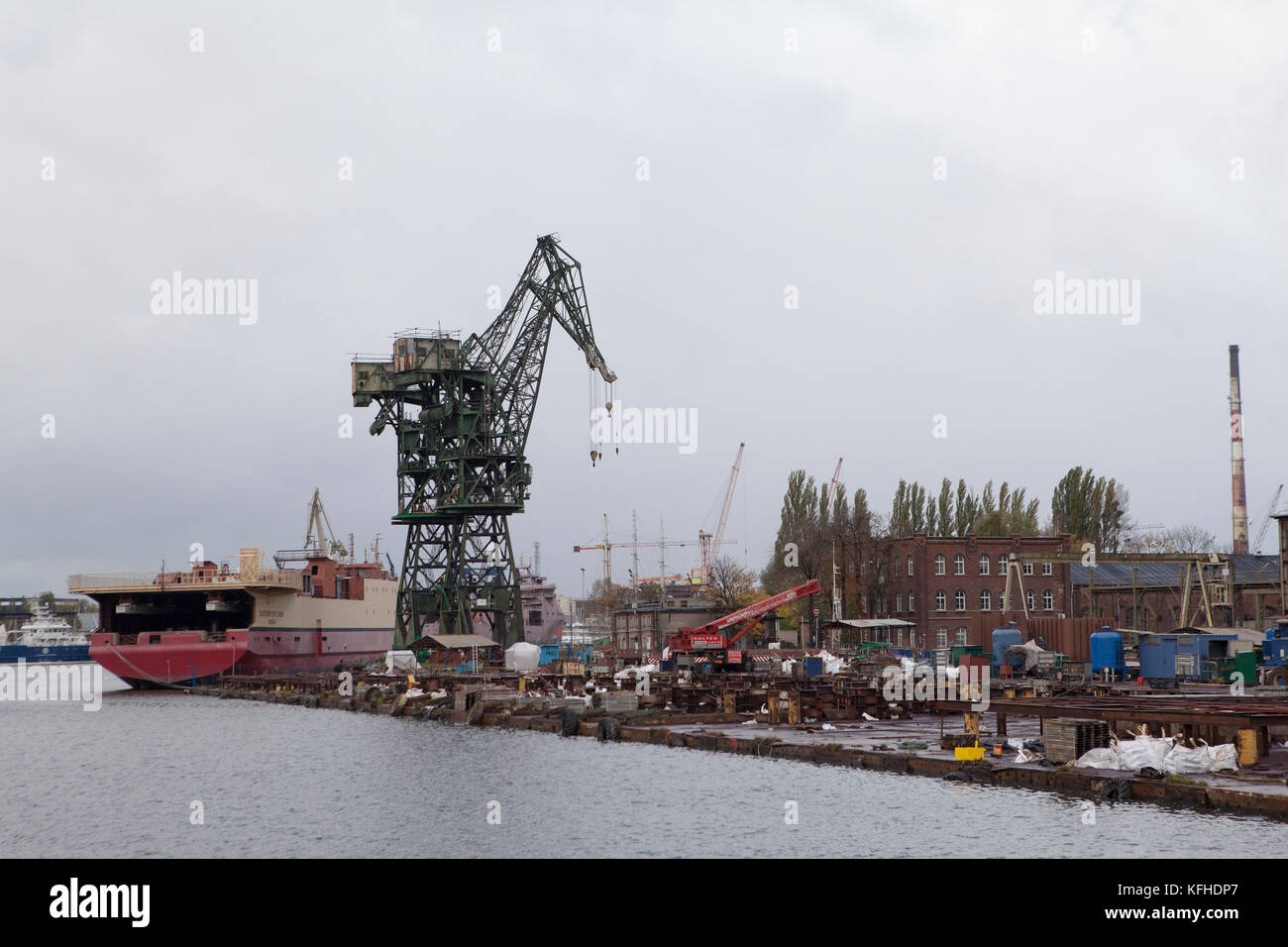 Gdansk Shipyard - Stocznia Gdańska Stock Photo