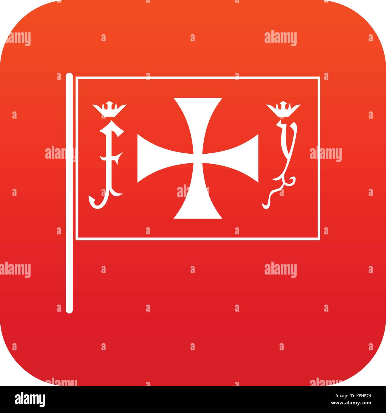 Flag of Columbus icon digital red Stock Vector Image & Art - Alamy