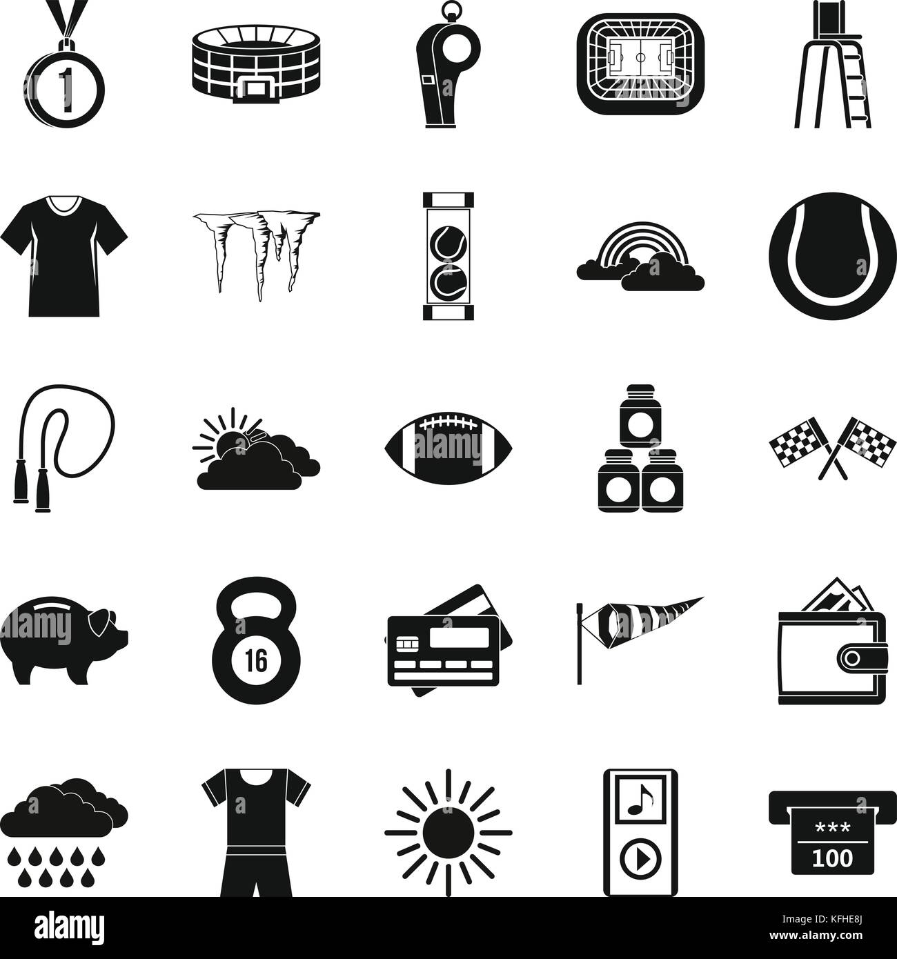 Tennis icons set, simple style Stock Vector Image & Art - Alamy