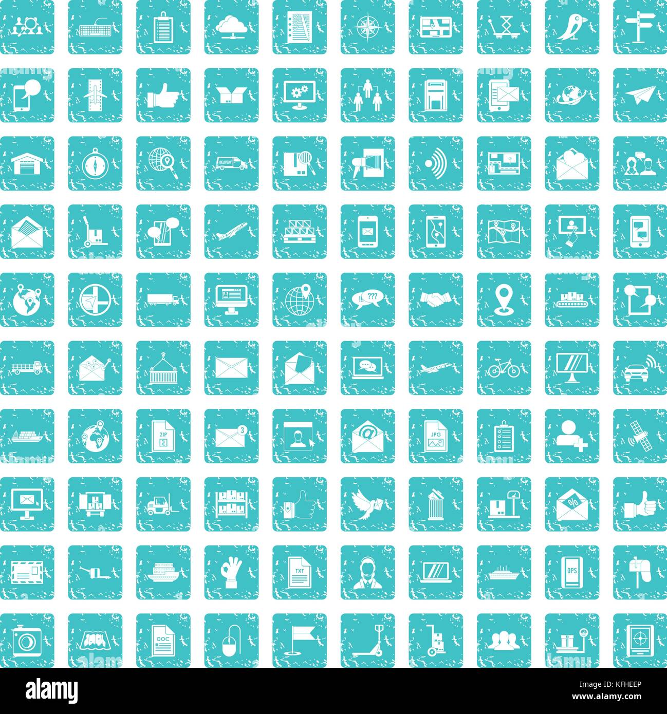 Blue airmail post box Stock Vector Images - Alamy