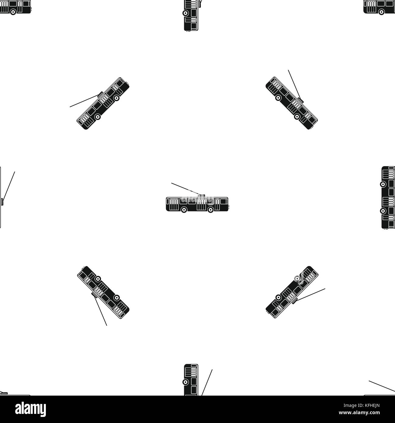 Trolleybus pattern seamless black Stock Vector Image & Art - Alamy