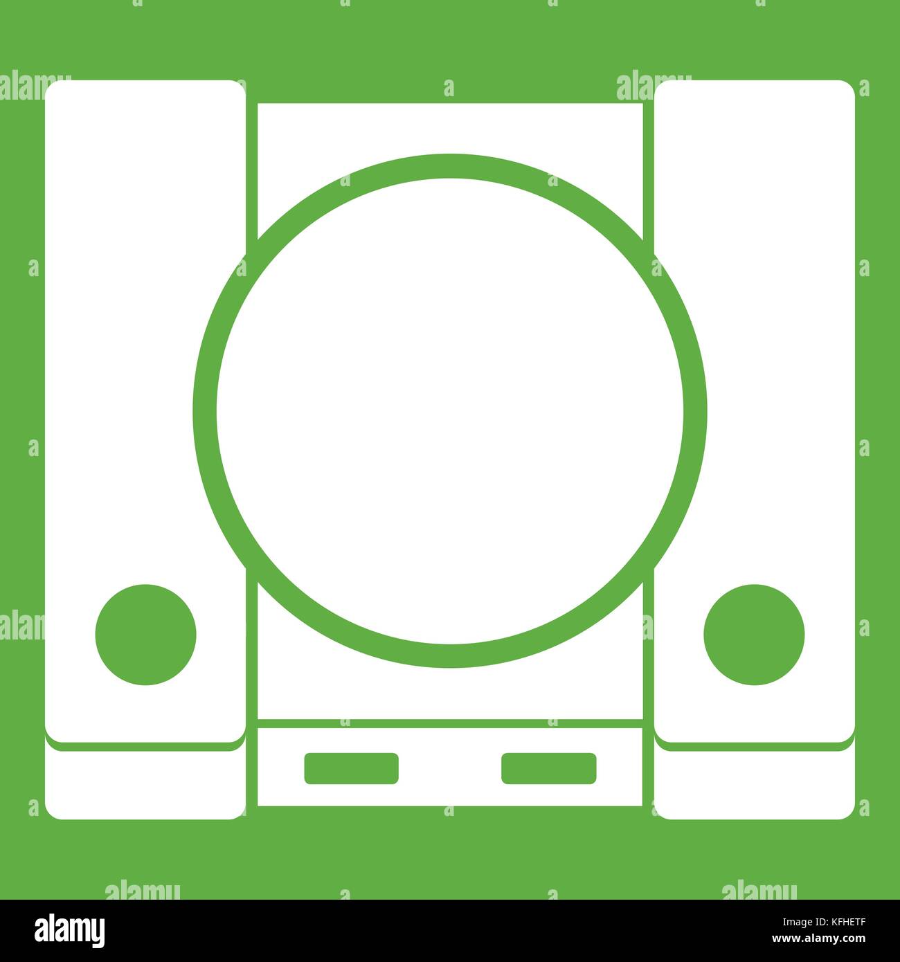 PlayStation icon green Stock Vector