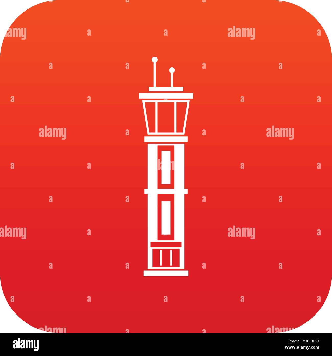 Airport control tower icon digital red Stock Vector Image & Art - Alamy