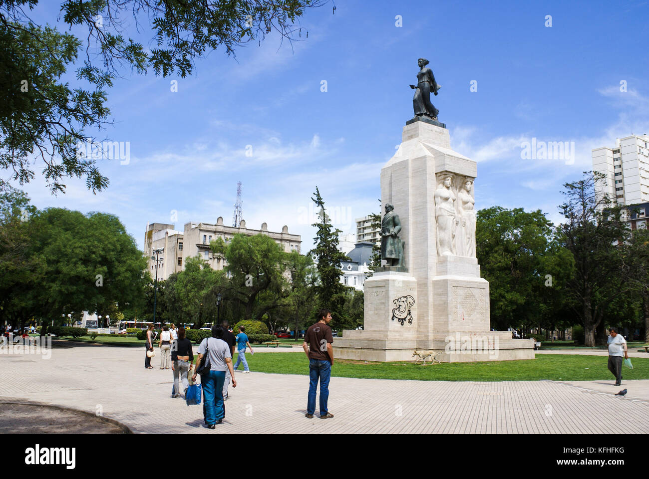Plaza Rivadavia, Bahia Blanca, Argentina Stock Photo