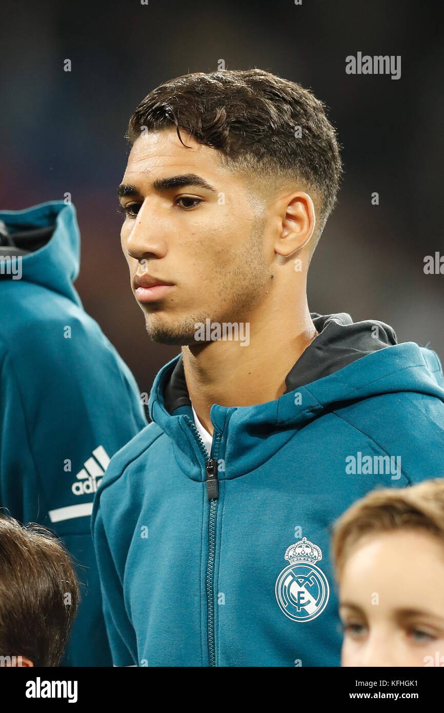 Madrid, Spain. 17th Oct, 2017. Achraf Hakimi (Real) Football/Soccer ...
