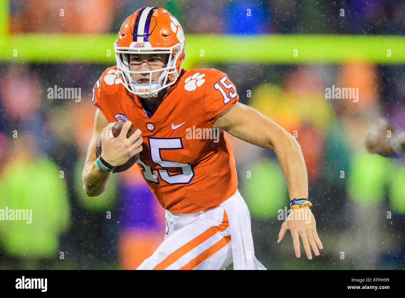 Clemson Quarterback Hunter Johnson 15 During The Ncaa