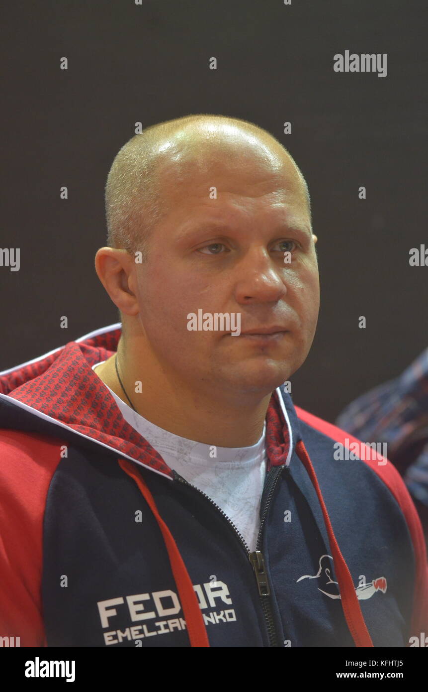 Moscow, Russia. 29th October, 2017. The Fifth International Sports Festival and Exhibition of the Sport Industry 'SN PRO EXPO-2017'  The best fighter in the world MMA in a heavyweight Fedor Emelianenko.   Moscow. VDNH. October 28-29, 2017    Photo Credit: Pavel Kashaev/Alamy Live News Stock Photo