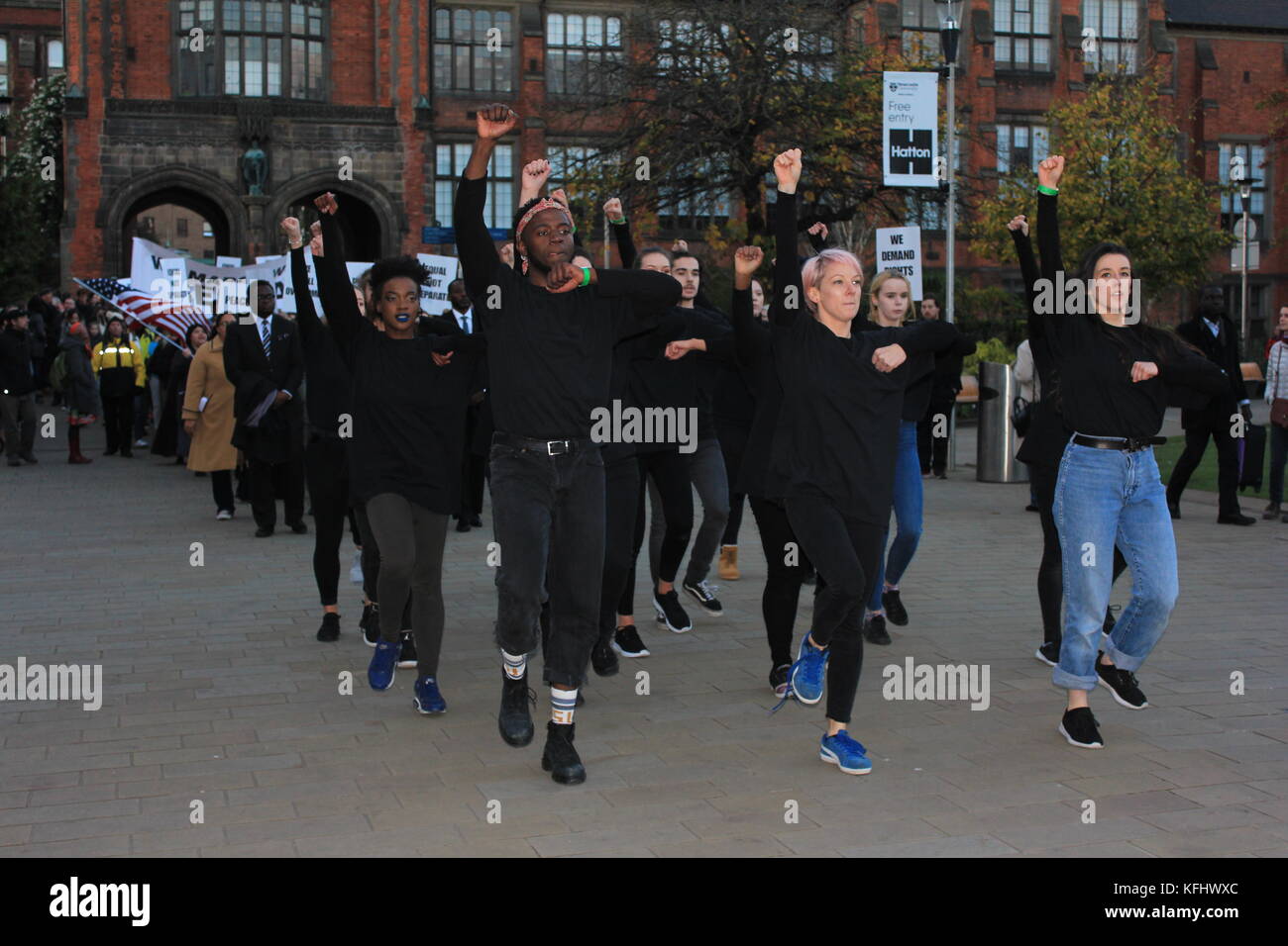 Newcastle upon tyne, UK. 29th Oct, 2017. Freedom on the Tyne Parade celebrate the inspiring visit of Dr Martin Luther King Jr receiving his honorary degree 50 years ago. Newcastle upon Tyne, UK, October 29th. Credit: David Whinham/Alamy Live News Stock Photo