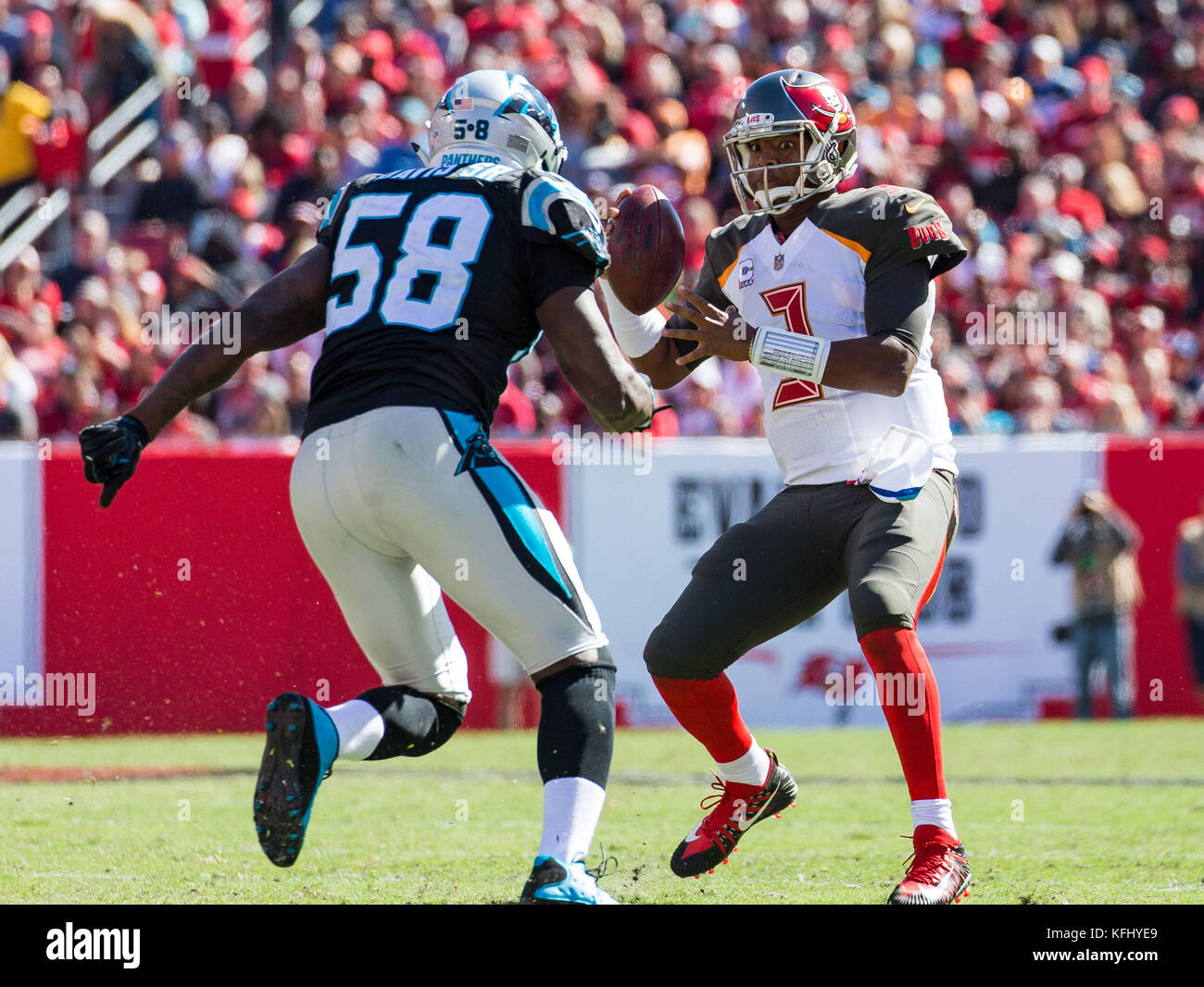 Tampa, Florida, USA. 29th Oct, 2017. Tampa Bay Buccaneers quarterback ...