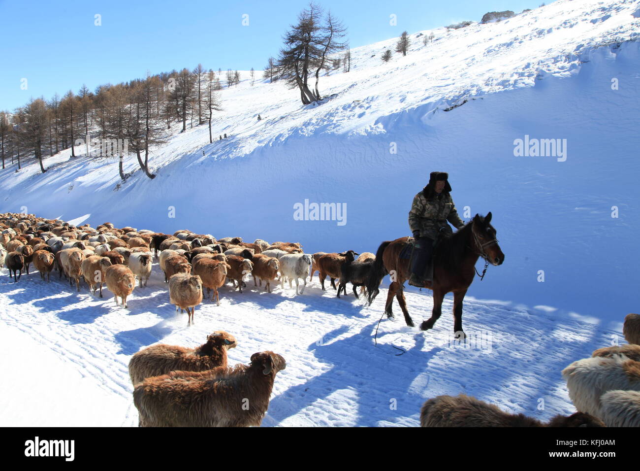 Xinjiang, China. 29th Oct, 2017. Scenery of the snow-covered Tianshan ...