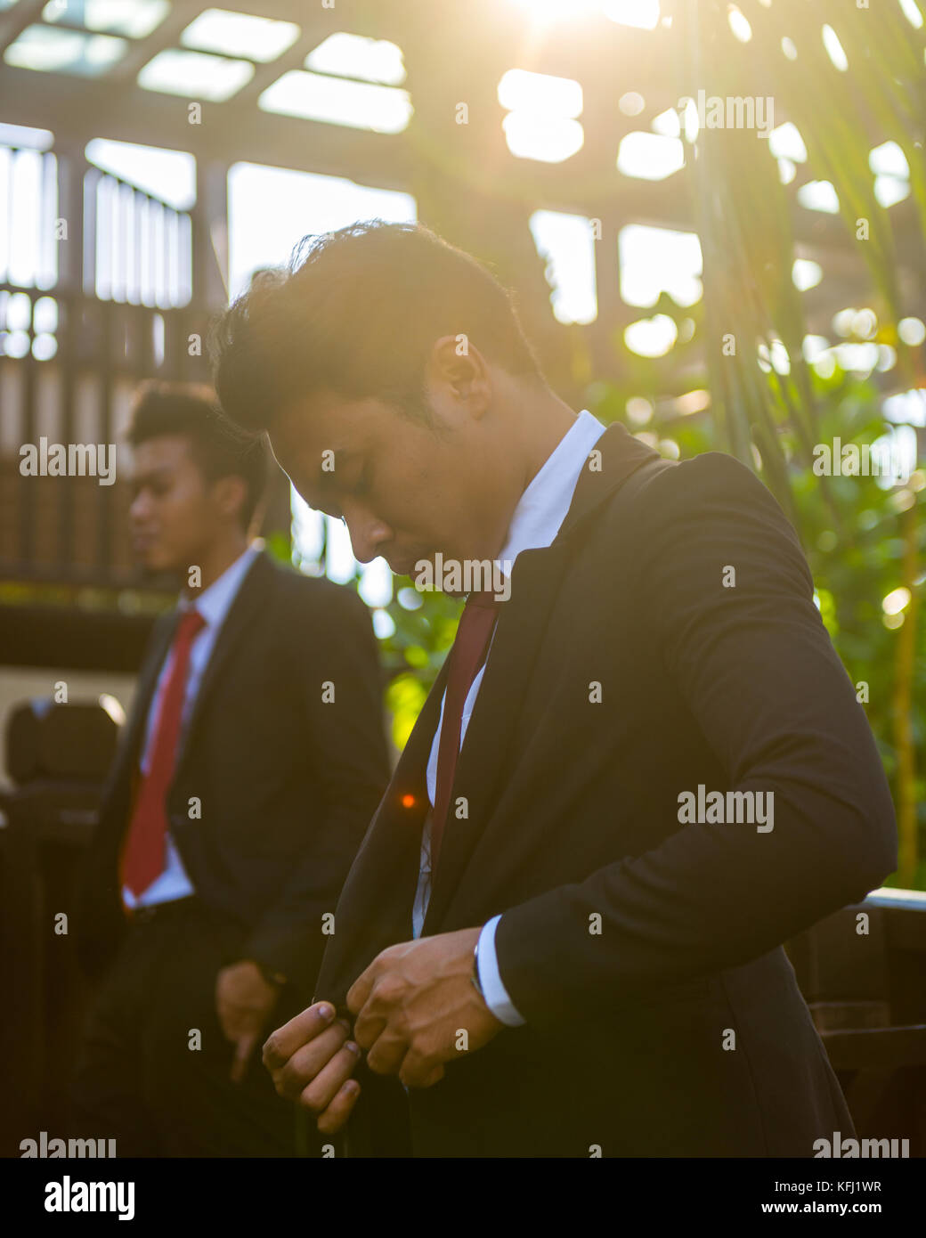 Two men wearing suits Stock Photo - Alamy