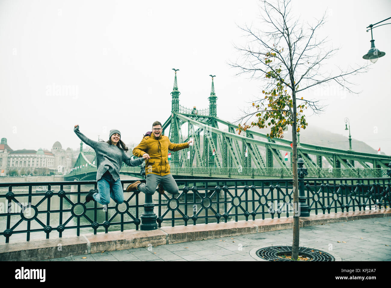 Girl jumping in river hi-res stock photography and images - Alamy