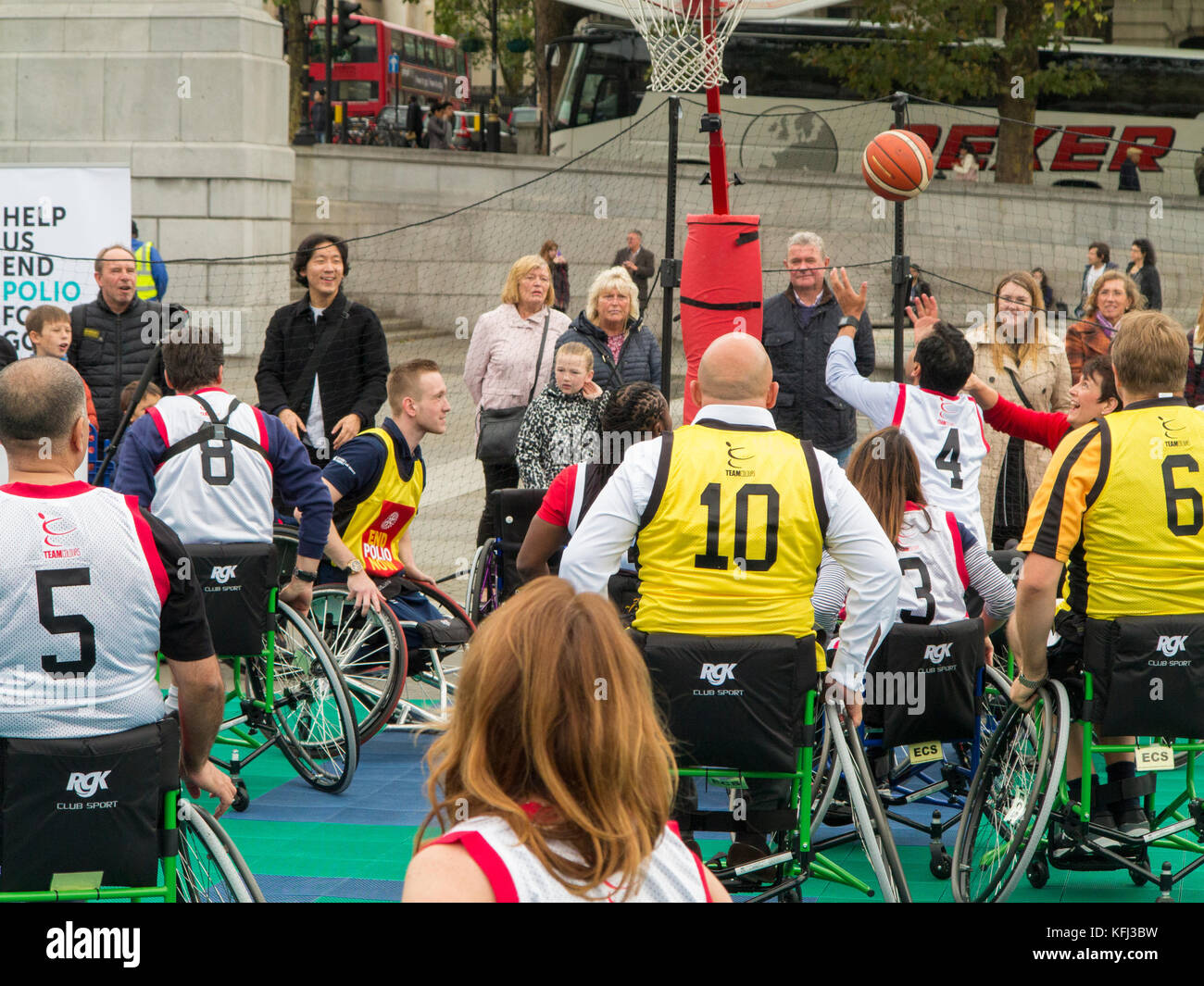 British MP's & British Wheelchair Basketball players playing wheelchair