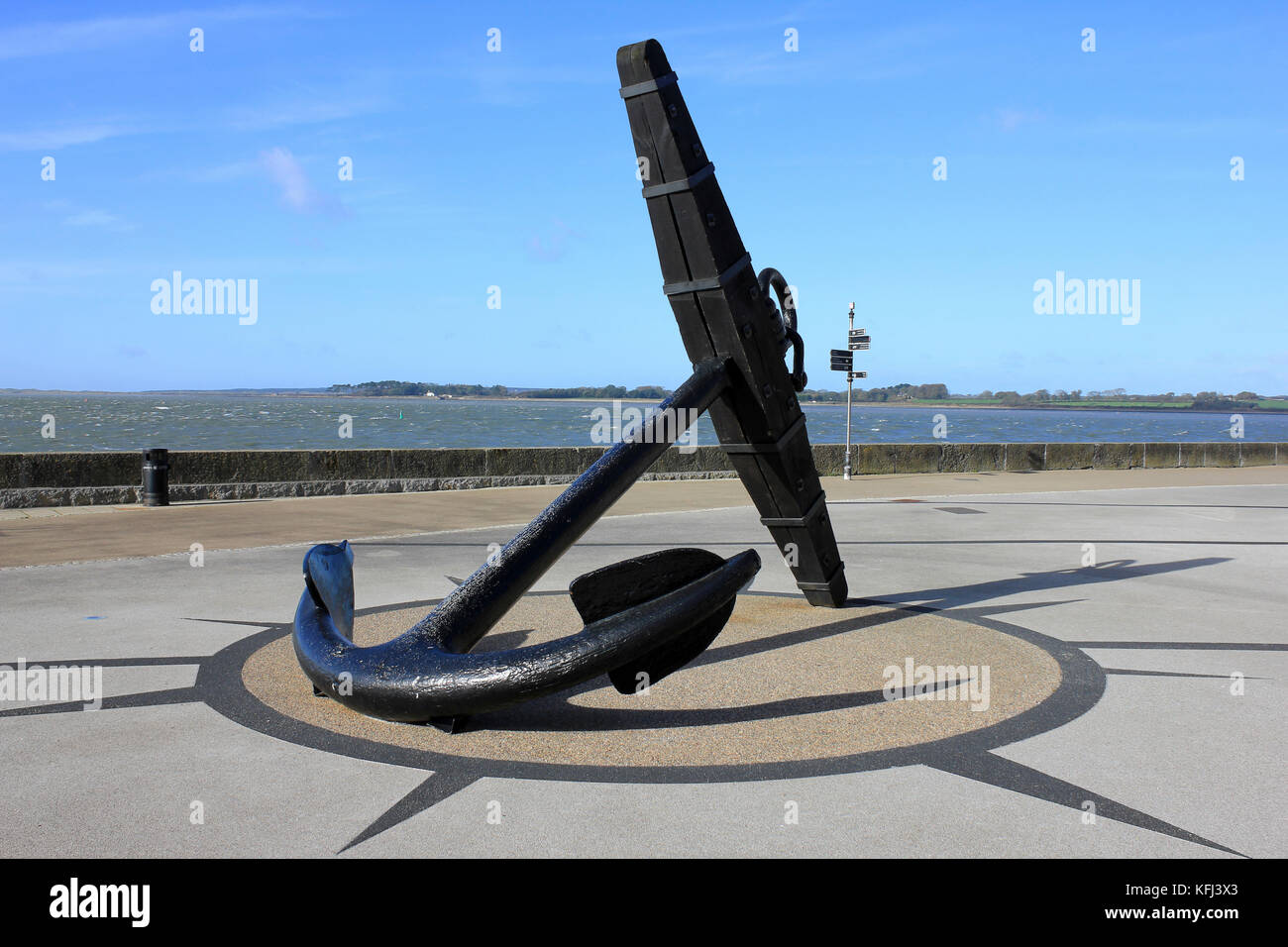 5 ton Admiralty Pattern Anchor from HMS Conway (originally launched as HMS Nile) Stock Photo