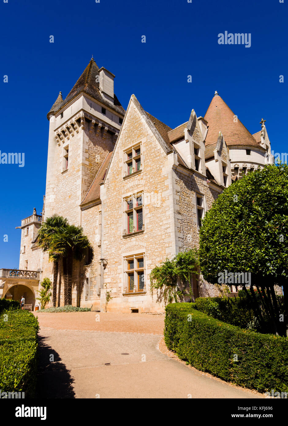 The Château des Milandes, known worldwide as the home of Josephine Baker. Stock Photo