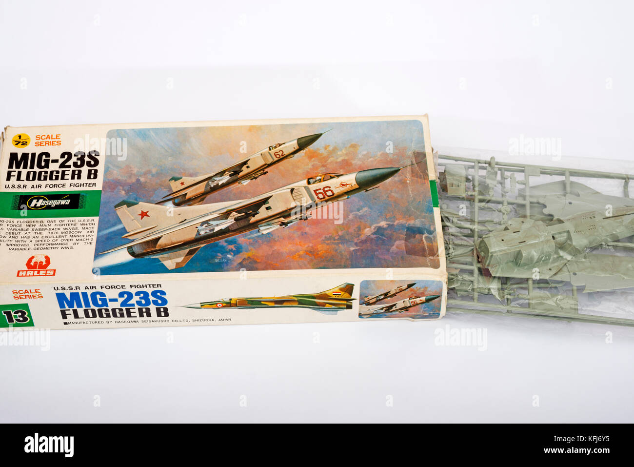 Mig-23 fighter jet model kit Stock Photo