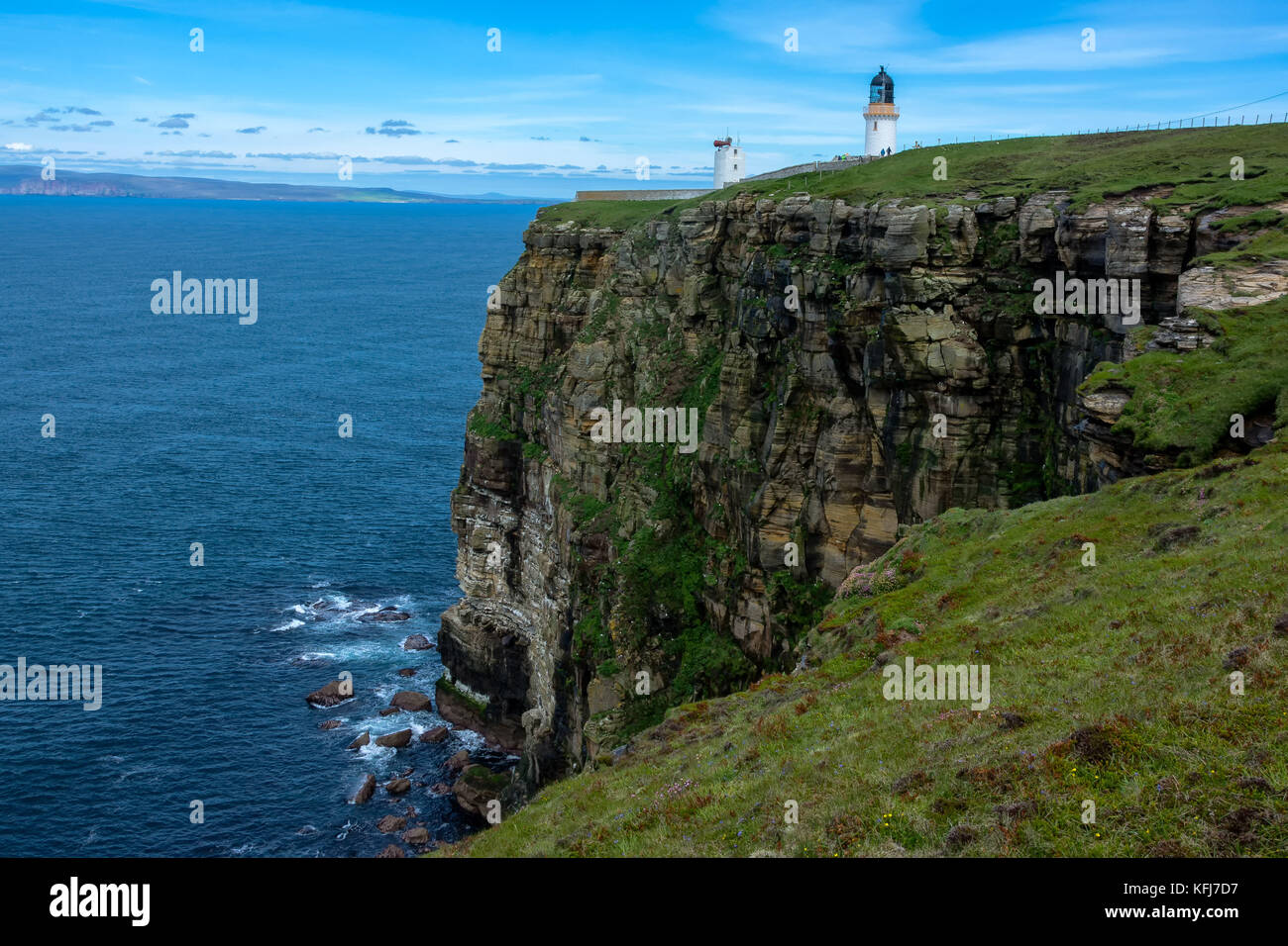 Dunnet Head Lighthouse, Caithness, Scotland, United Kingdom Stock Photo