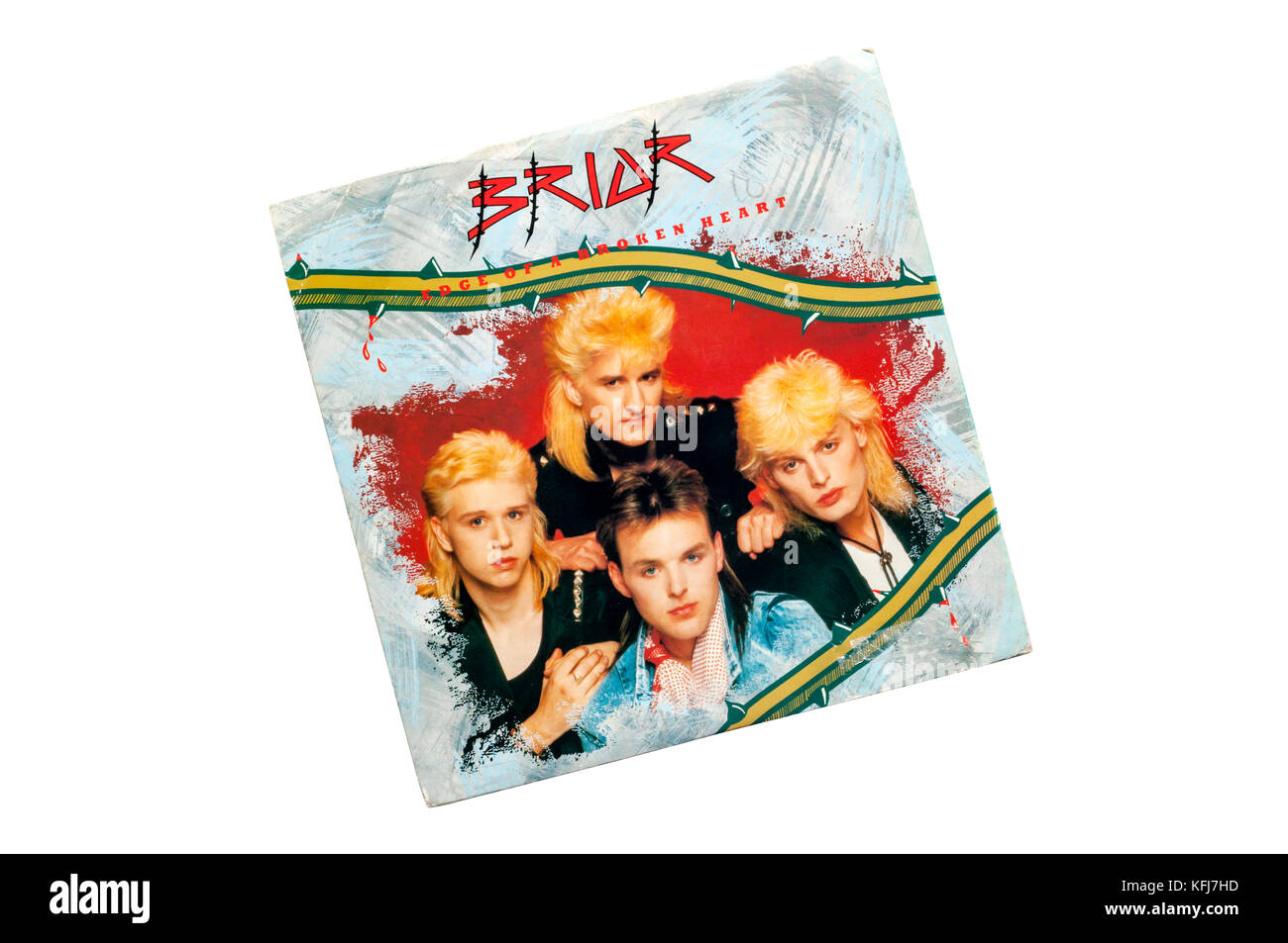 1987 7" single, Edge of a Broken Heart by Briar. Stock Photo