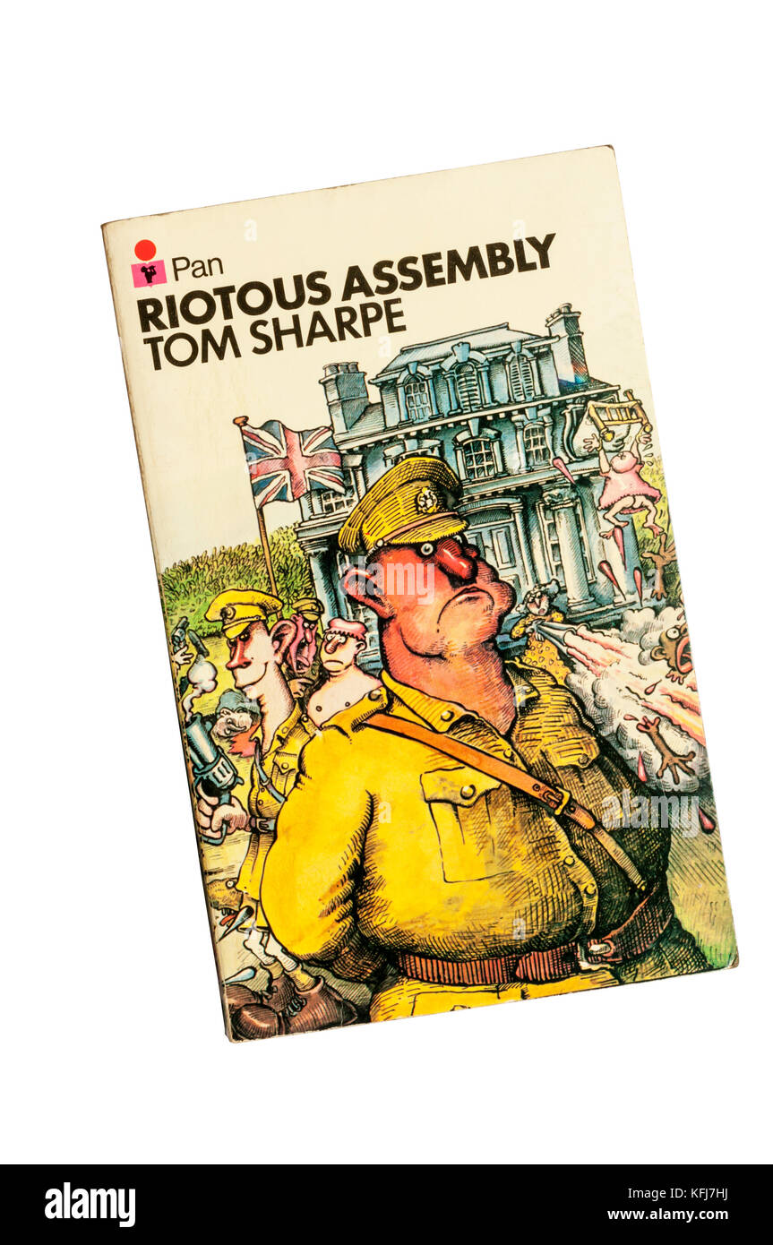 A paperback copy of Riotous Assembly by Tom Sharpe. Published by Pan in 1973. Stock Photo