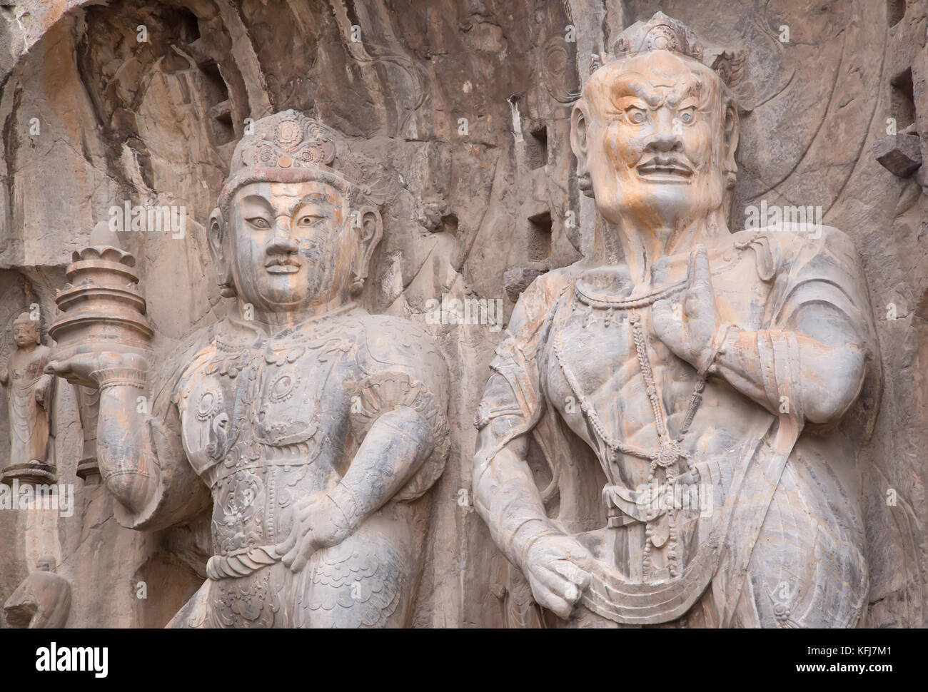 Famous Longmen Grottoes (statues of Buddha and Bodhisattvas carved in