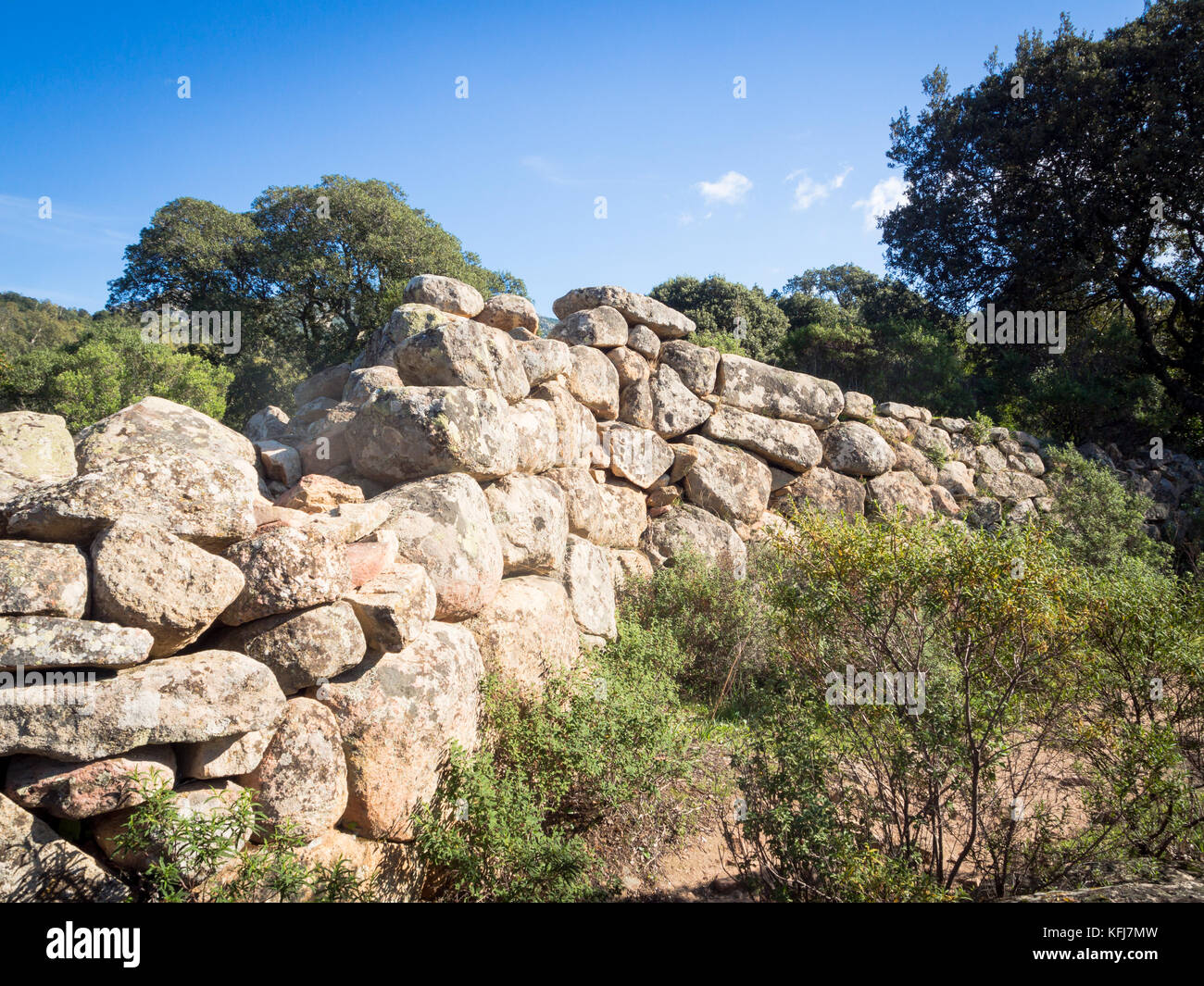 Wall Stone Nuragic Stock Photo