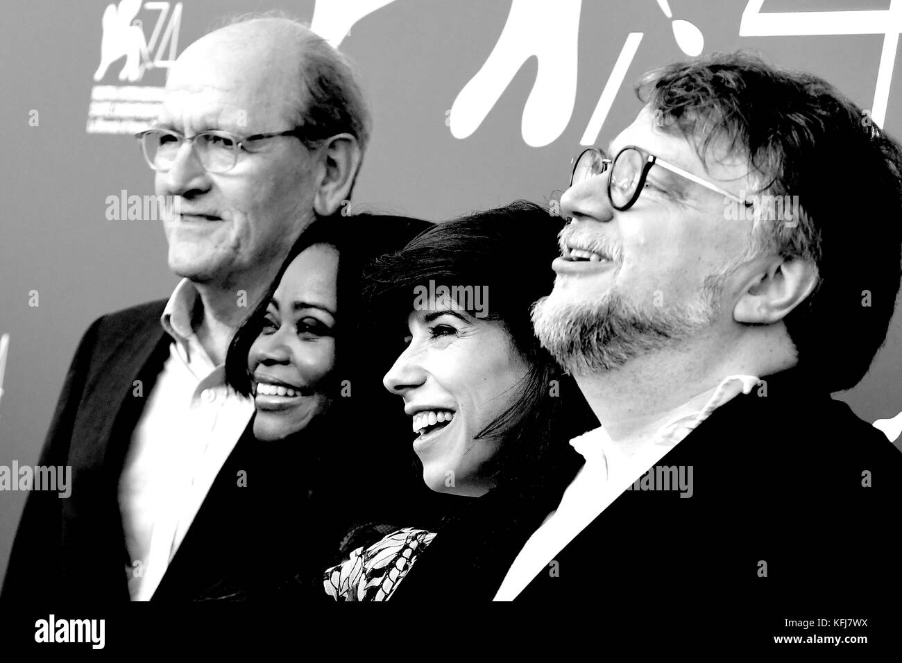 Richard Jenkins, Octavia Spencer, Sally Hawkins and Guillermo del Toro attend a photocall for The Shape Of Water, Venice Film Festival © Paul Treadway Stock Photo