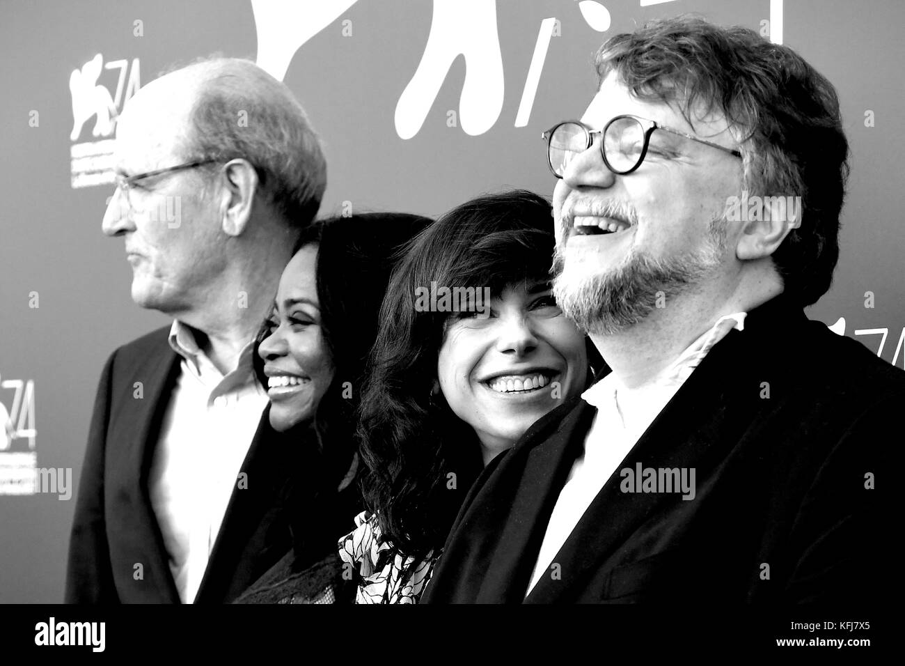 Richard Jenkins, Octavia Spencer, Sally Hawkins and Guillermo del Toro attend a photocall for The Shape Of Water, Venice Film Festival © Paul Treadway Stock Photo