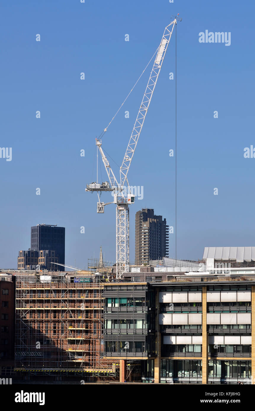 Tower crane near London Bridge Place, London, UK. Stock Photo