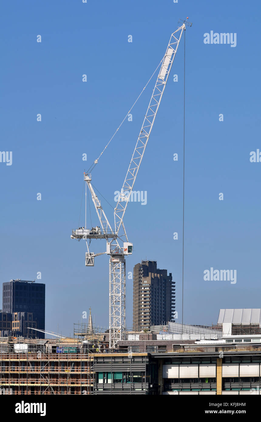 Tower crane near London Bridge Place, London, UK. Stock Photo