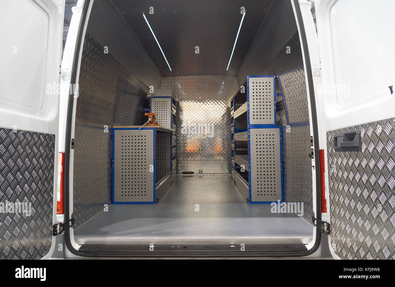 Interior of mobile metalwork shop on the chassis of all-metal van Stock  Photo - Alamy