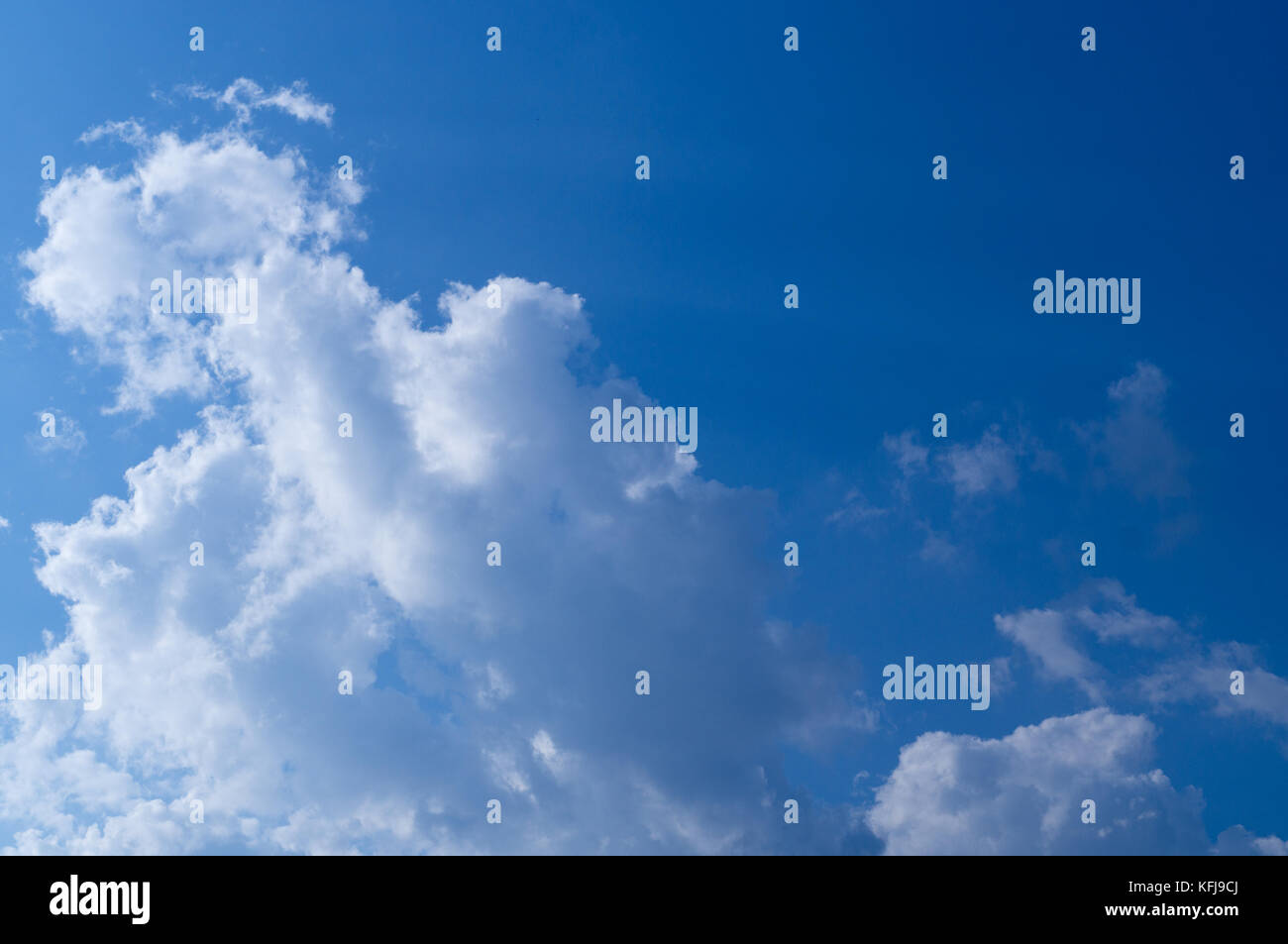 bright blue sky with clouds and sun. cumulus, background, weather Stock ...