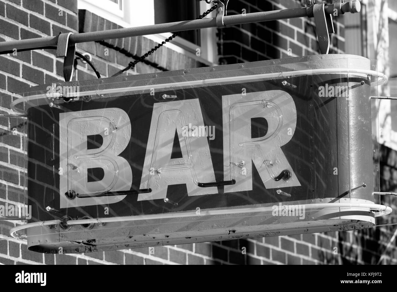 A simple, straightforward sign for a bar or pub. Stock Photo